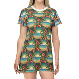 Summer Design 12 on Floral T-Shirt Dress – Boho Chic Style for Everyday Comfort