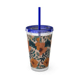 Summer Design 02 on Sunsplash Tumbler with Straw, 16oz