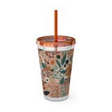 Summer Design 01 on Sunsplash Tumbler with Straw, 16oz