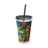 Summer Design 12 on Sunsplash Tumbler with Straw, 16oz
