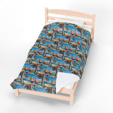 Summer Design 08 on Velveteen Plush Blanket - Perfect for Home Decor and Gifts