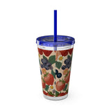 Summer Design 03 on Sunsplash Tumbler with Straw, 16oz