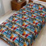 Summer Design 07 on Velveteen Plush Blanket - Perfect for Home Decor and Gifts