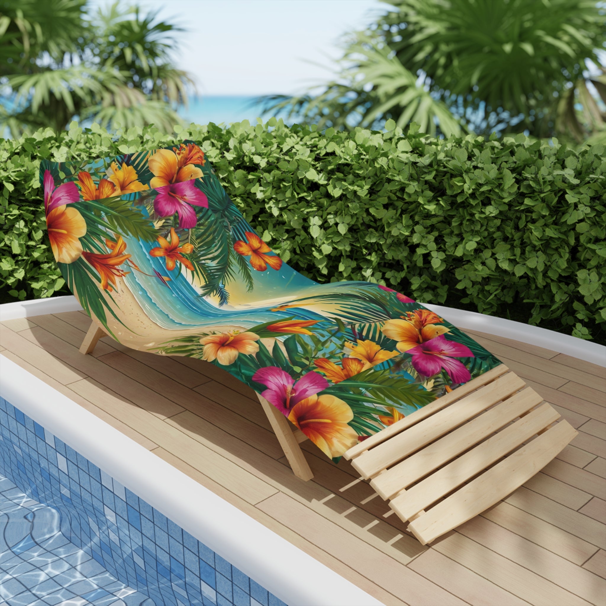 Summer Design 12 on Tropical Sunset Beach Towel - Perfect