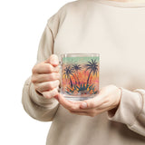 Summer Design 06 on Glass Mug - 10oz Botanical Coffee Cup for Tea Lovers