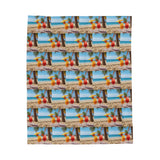 Summer Design 09 on Velveteen Plush Blanket - Perfect for Home Decor and Gifts