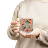 Summer Design 01 on Glass Mug - 10oz Botanical Coffee Cup for Tea Lovers