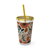 Summer Design 01 on Sunsplash Tumbler with Straw, 16oz