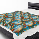 Summer Design 11 on Velveteen Plush Blanket - Perfect for Home Decor and Gifts