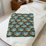 Summer Design 11 on Velveteen Plush Blanket - Perfect for Home Decor and Gifts