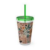 Summer Design 01 on Sunsplash Tumbler with Straw, 16oz