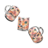 Summer Design 05 on Glass Mug - 10oz Botanical Coffee Cup for Tea Lovers