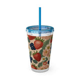 Summer Design 03 on Sunsplash Tumbler with Straw, 16oz
