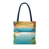 Summer Design 10 on Floral Tote Bag - Stylish Eco-Friendly Shopping Bag for Everyday Use