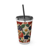 Summer Design 03 on Sunsplash Tumbler with Straw, 16oz