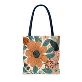 Summer Design 01 on Floral Tote Bag - Stylish Eco-Friendly Shopping Bag for Everyday Use