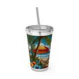 Summer Design 11 on Sunsplash Tumbler with Straw, 16oz