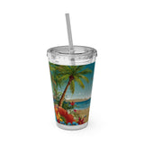 Summer Design 10 on Sunsplash Tumbler with Straw, 16oz