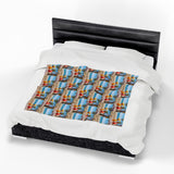 Summer Design 09 on Velveteen Plush Blanket - Perfect for Home Decor and Gifts