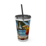 Summer Design 07 on Sunsplash Tumbler with Straw, 16oz