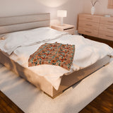 Summer Design 01 on Velveteen Plush Blanket - Perfect for Home Decor and Gifts