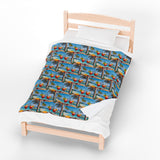 Summer Design 08 on Velveteen Plush Blanket - Perfect for Home Decor and Gifts