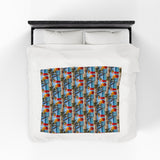Summer Design 07 on Velveteen Plush Blanket - Perfect for Home Decor and Gifts