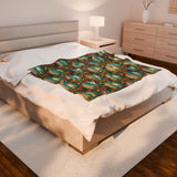 Summer Design 12 on Velveteen Plush Blanket - Perfect for Home Decor and Gifts