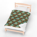 Summer Design 12 on Velveteen Plush Blanket - Perfect for Home Decor and Gifts