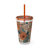 Summer Design 02 on Sunsplash Tumbler with Straw, 16oz