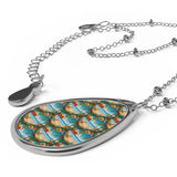Summer Design 11 on Oval Necklace - Elegant Jewelry for Nature Lovers