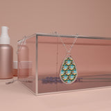 Summer Design 11 on Oval Necklace - Elegant Jewelry for Nature Lovers