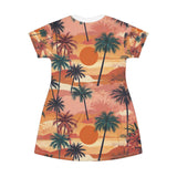 Summer Design 05 on Floral T-Shirt Dress – Boho Chic Style for Everyday Comfort