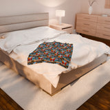 Summer Design 07 on Velveteen Plush Blanket - Perfect for Home Decor and Gifts