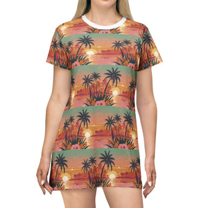 Summer Design 06 on Floral T-Shirt Dress – Boho Chic Style for Everyday Comfort