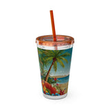 Summer Design 10 on Sunsplash Tumbler with Straw, 16oz