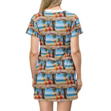 Summer Design 09 on Floral T-Shirt Dress – Boho Chic Style for Everyday Comfort