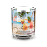 Summer Design 09 on Glass Mug - 10oz Botanical Coffee Cup for Tea Lovers