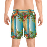 Summer Design 10 on Men's Floral Print Swim Shorts - Perfect for Summer Beach Days