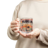 Summer Design 04 on Glass Mug - 10oz Botanical Coffee Cup for Tea Lovers