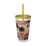 Summer Design 04 on Sunsplash Tumbler with Straw, 16oz