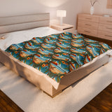 Summer Design 11 on Velveteen Plush Blanket - Perfect for Home Decor and Gifts