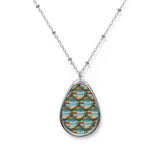 Summer Design 11 on Oval Necklace - Elegant Jewelry for Nature Lovers