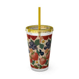 Summer Design 03 on Sunsplash Tumbler with Straw, 16oz