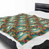 Summer Design 12 on Velveteen Plush Blanket - Perfect for Home Decor and Gifts