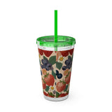 Summer Design 03 on Sunsplash Tumbler with Straw, 16oz