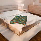 Summer Design 10 on Velveteen Plush Blanket - Perfect for Home Decor and Gifts