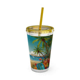 Summer Design 10 on Sunsplash Tumbler with Straw, 16oz