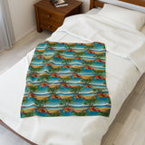 Summer Design 10 on Velveteen Plush Blanket - Perfect for Home Decor and Gifts
