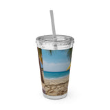 Summer Design 09 on Sunsplash Tumbler with Straw, 16oz